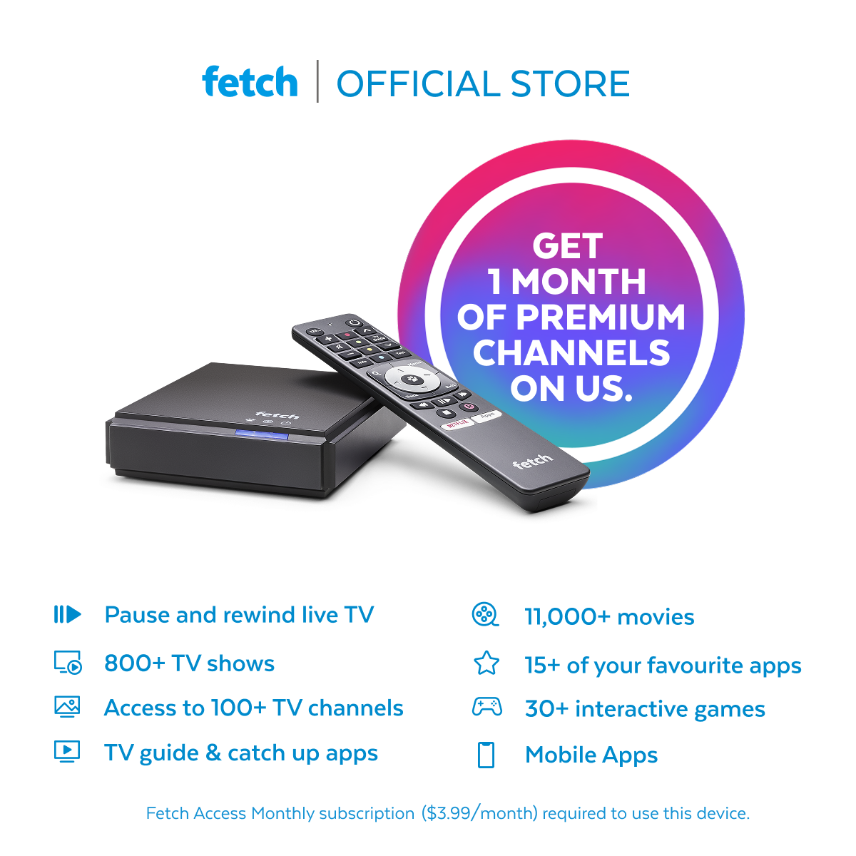 Fetch Small Fetch Mini 5 TV Streaming Set Top Box) – Fetch TV